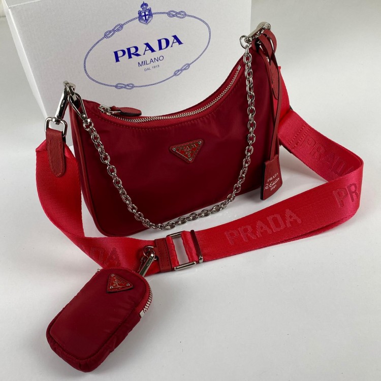 PRADA  RE-EDİTİON 2005 SHOULDER BAG KIRMIZI